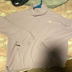 purple north face pull over